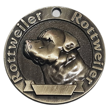 Medalion Rottweiler, personalizare gratuita, nume si telefon