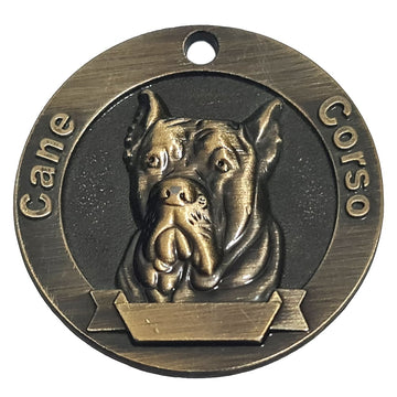 Medalion Cane Corso, personalizare gratuita, nume si telefon