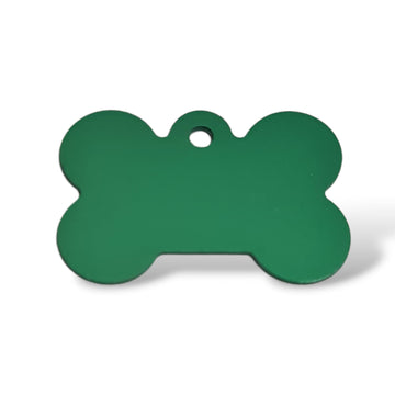 Medalion mic din aluminiu in forma de os, VERDE