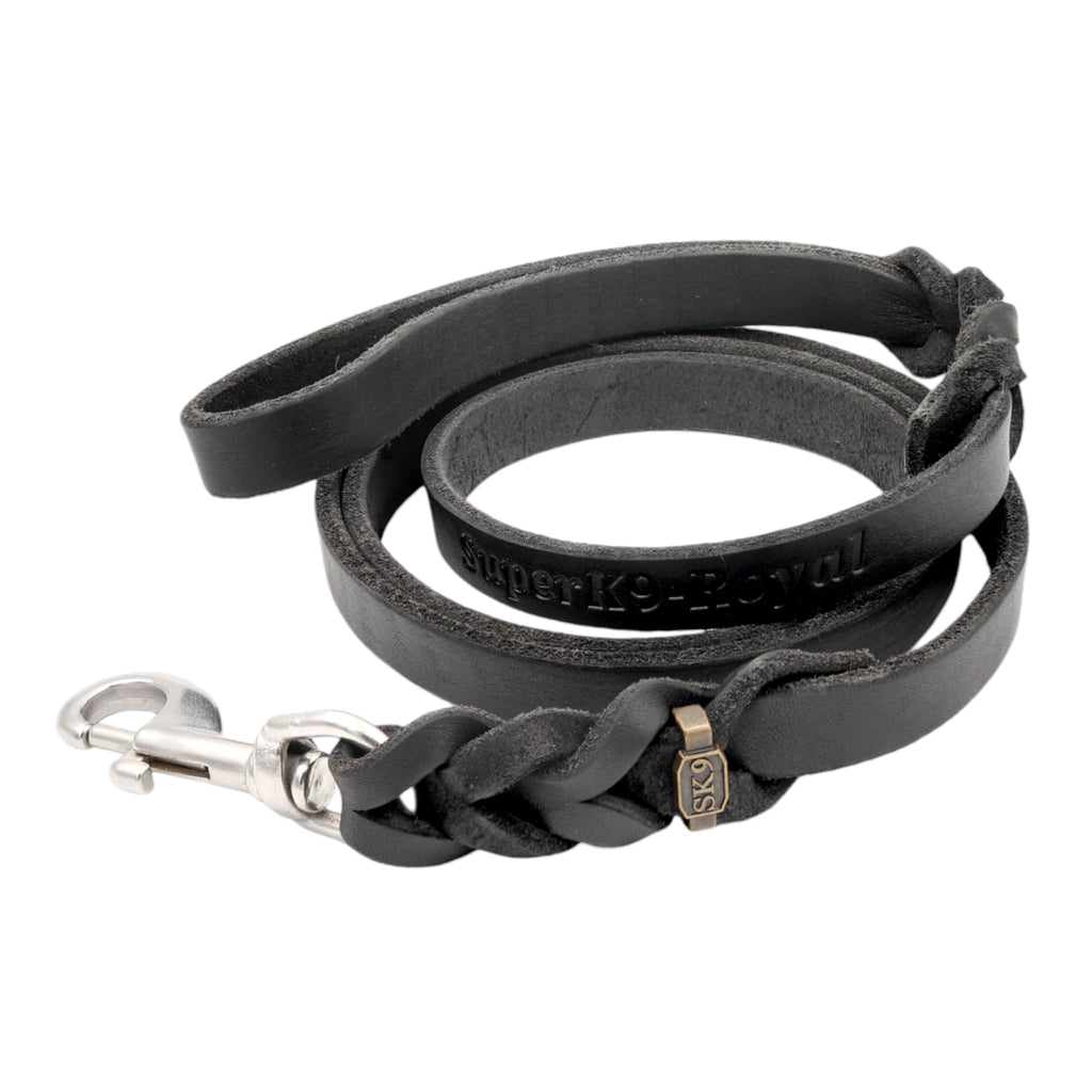 PROMOTIE: Lesa caine mare, piele naturala de bivol, 18mm, CROM