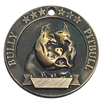Medalion Bully/Pitbull, personalizare gratuita, nume si telefon