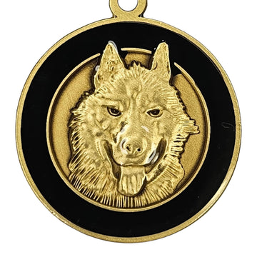 Medalion Husky/Malamut, personalizare gratuita, din alama