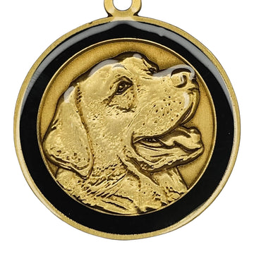 Medalion Labrador Retriever, personalizare gratuita, din alama