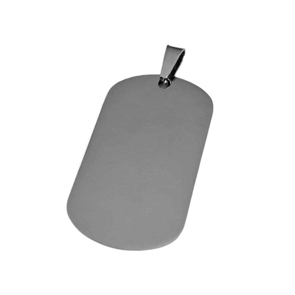 Medalion personalizat din Inox, TAG ARGINTIU